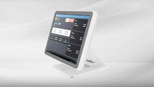UPOS-211 series: 15" Compact AiO POS System with Dual-Hinge Stand